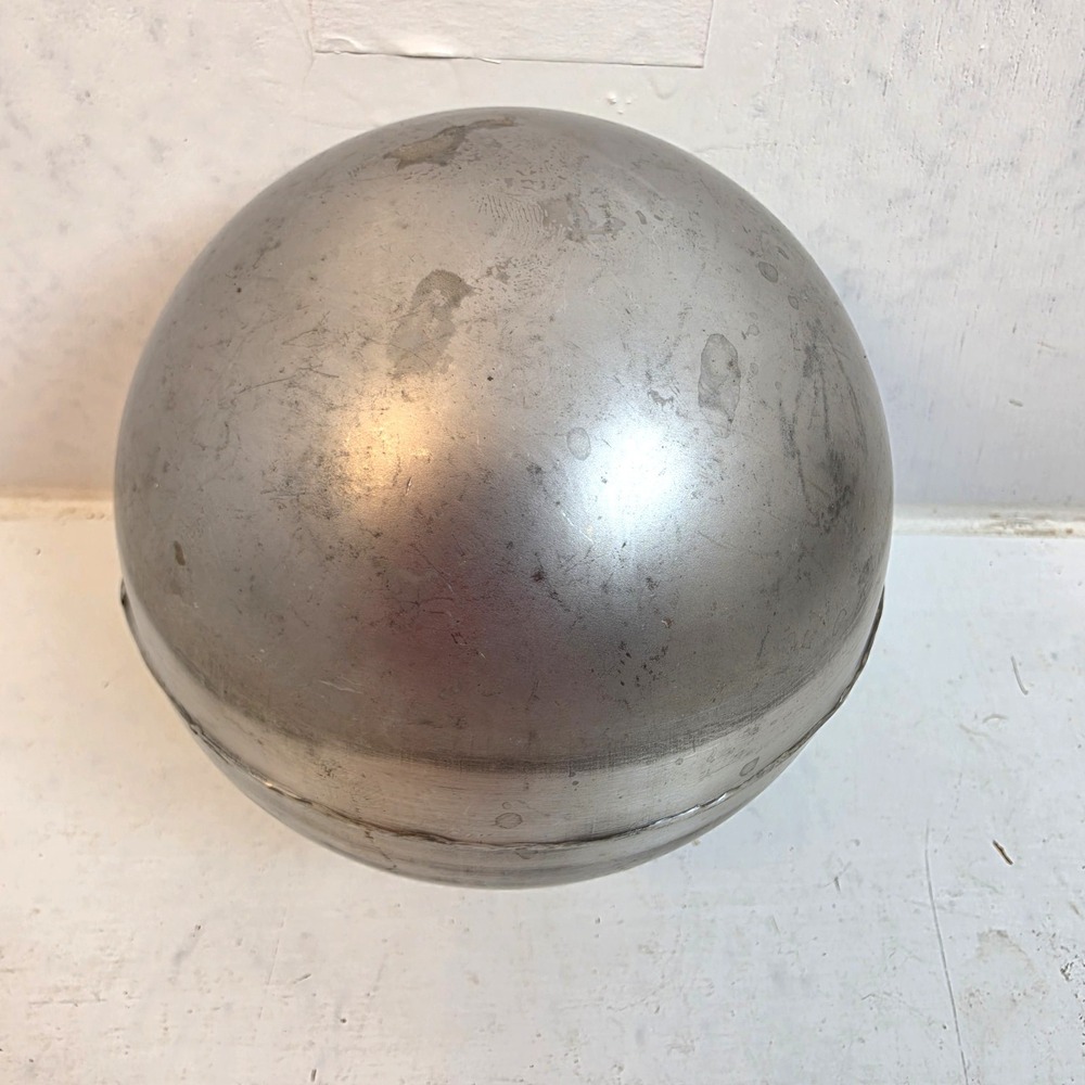 Vintage Industrial Stainless Steel Ball Float 4.5" Spherical Tank Valve Finial - Picture 4 of 5